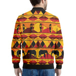 Sunset African Tribal Pattern Print Men's Bomber Jacket
