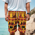 Sunset African Tribal Pattern Print Men's Cargo Shorts