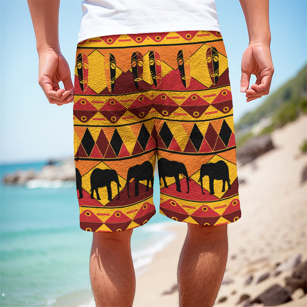 Sunset African Tribal Pattern Print Men's Cargo Shorts