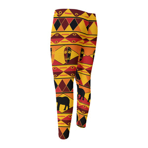 Sunset African Tribal Pattern Print Men's Compression Pants