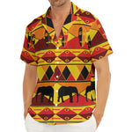 Sunset African Tribal Pattern Print Men's Deep V-Neck Shirt