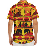 Sunset African Tribal Pattern Print Men's Deep V-Neck Shirt
