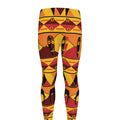 Sunset African Tribal Pattern Print Men's Leggings