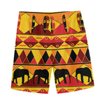 Sunset African Tribal Pattern Print Men's Sports Shorts