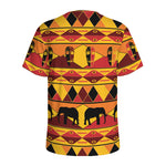 Sunset African Tribal Pattern Print Men's Sports T-Shirt
