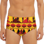 Sunset African Tribal Pattern Print Men's Triangle Swim Briefs