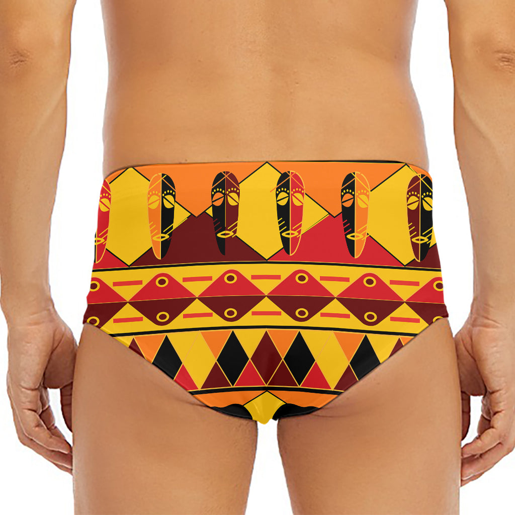 Sunset African Tribal Pattern Print Men's Triangle Swim Briefs