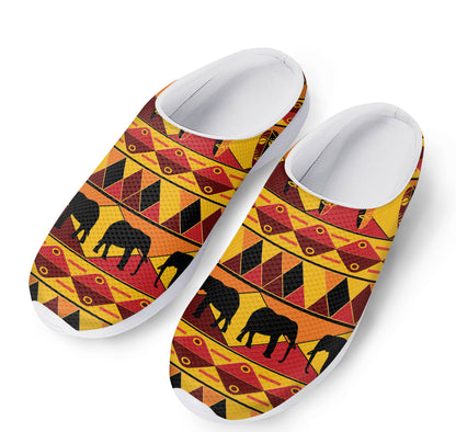Sunset African Tribal Pattern Print Mesh Casual Shoes
