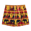 Sunset African Tribal Pattern Print Mesh Shorts