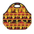 Sunset African Tribal Pattern Print Neoprene Lunch Bag
