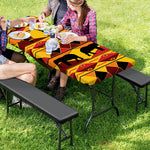 Sunset African Tribal Pattern Print Picnic Table Cover