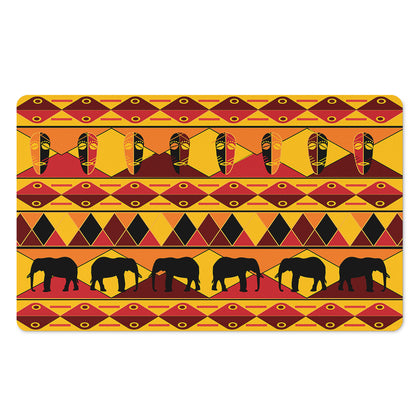 Sunset African Tribal Pattern Print Polyester Doormat
