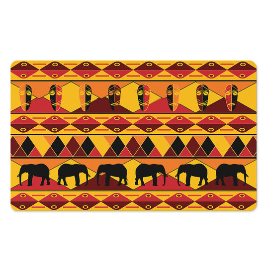 Sunset African Tribal Pattern Print Polyester Doormat