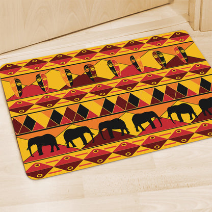 Sunset African Tribal Pattern Print Polyester Doormat