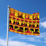 Sunset African Tribal Pattern Print Polyester Flag