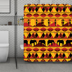 Sunset African Tribal Pattern Print Polyester Shower Curtain