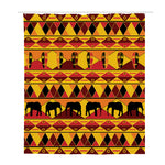 Sunset African Tribal Pattern Print Polyester Shower Curtain