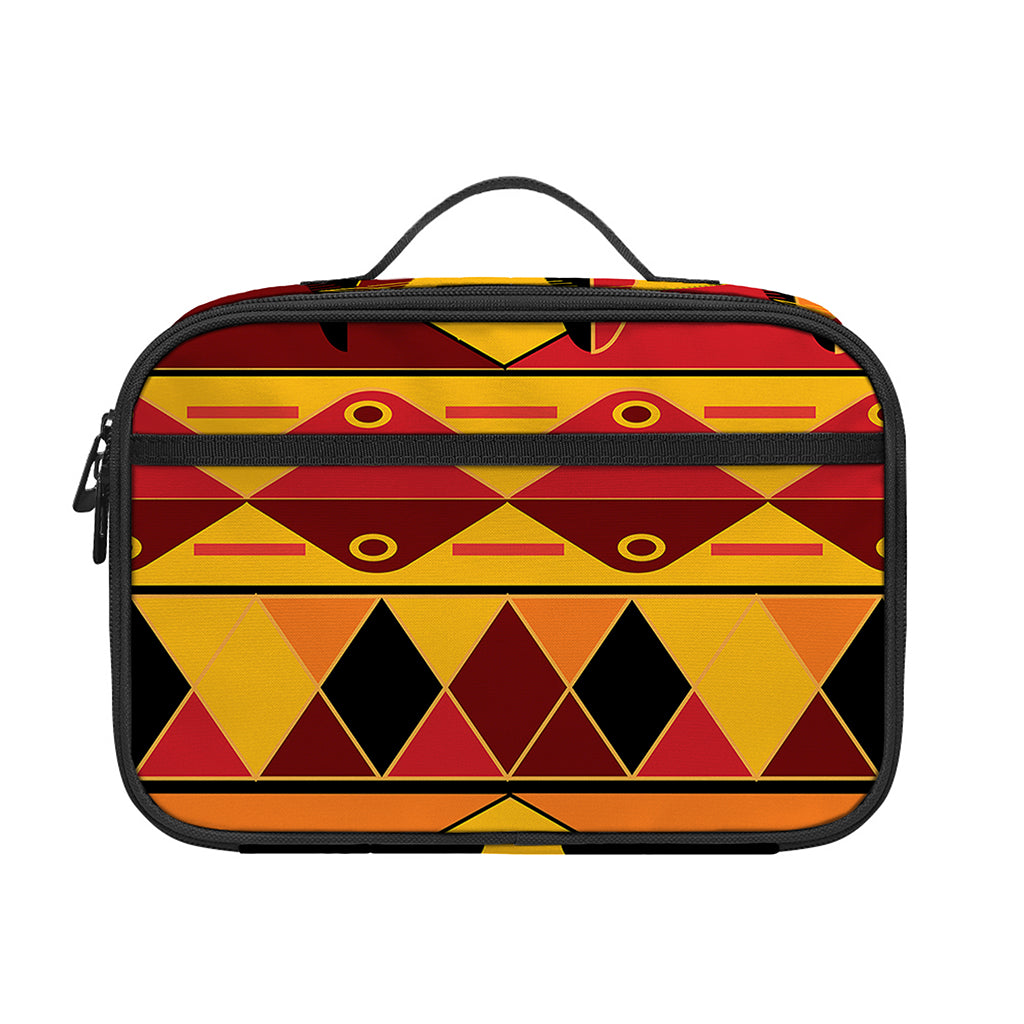 Sunset African Tribal Pattern Print Portable Lunch Bag