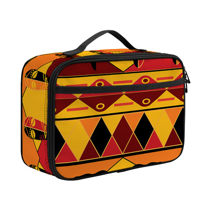 Sunset African Tribal Pattern Print Portable Lunch Bag