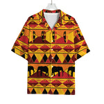 Sunset African Tribal Pattern Print Rayon Hawaiian Shirt
