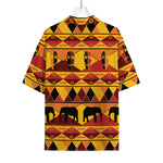 Sunset African Tribal Pattern Print Rayon Hawaiian Shirt