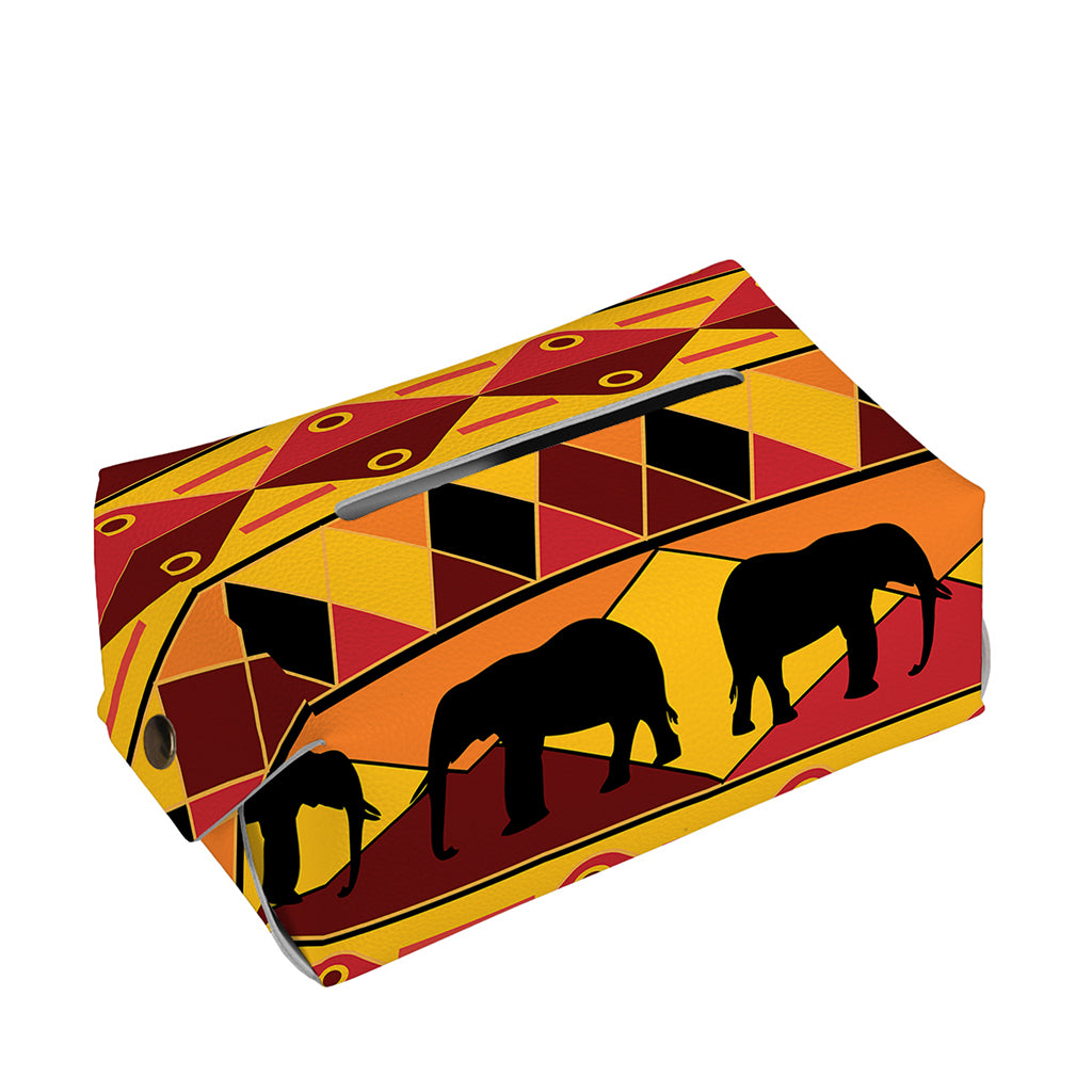 Sunset African Tribal Pattern Print Rectangle Tissue Box Cover