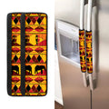 Sunset African Tribal Pattern Print Refrigerator Handle Covers