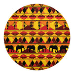 Sunset African Tribal Pattern Print Round Blanket