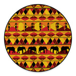 Sunset African Tribal Pattern Print Round Floor Mat
