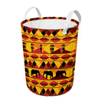Sunset African Tribal Pattern Print Round Laundry Basket
