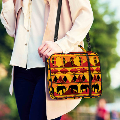 Sunset African Tribal Pattern Print Shoulder Strap Bible Bag