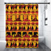 Sunset African Tribal Pattern Print Shower Curtain