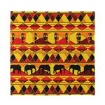 Sunset African Tribal Pattern Print Silk Bandana