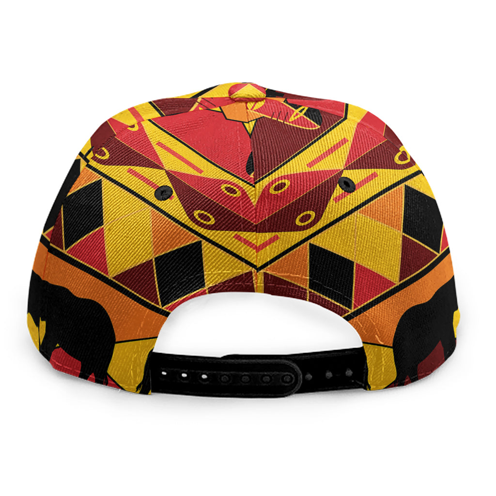 Sunset African Tribal Pattern Print Snapback Cap