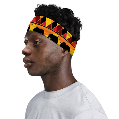 Sunset African Tribal Pattern Print Sports Headband