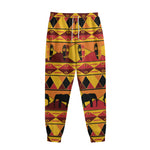 Sunset African Tribal Pattern Print Sweatpants