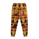 Sunset African Tribal Pattern Print Sweatpants