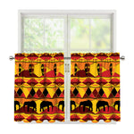 Sunset African Tribal Pattern Print Tier Curtains