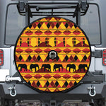Sunset African Tribal Pattern Print Tire Cover With Camera Hole