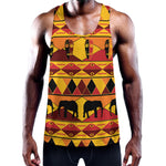 Sunset African Tribal Pattern Print Training Tank Top