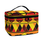 Sunset African Tribal Pattern Print Travel Makeup Bag