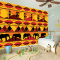 Sunset African Tribal Pattern Print Wall Sticker