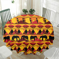Sunset African Tribal Pattern Print Waterproof Round Tablecloth