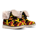 Sunset African Tribal Pattern Print Winter Boots