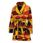 Sunset African Tribal Pattern Print Women's Bathrobe
