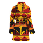 Sunset African Tribal Pattern Print Women's Bathrobe