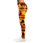 Sunset African Tribal Pattern Print Women's Leggings