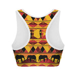 Sunset African Tribal Pattern Print Women's Sports Bra