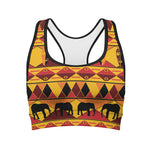 Sunset African Tribal Pattern Print Women's Sports Bra