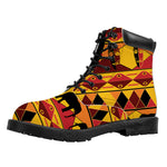 Sunset African Tribal Pattern Print Work Boots
